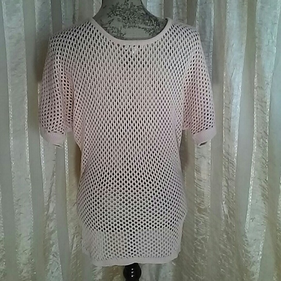 Guess Women's Mesh Cotton Tunic Blouse Top - Picture 4 of 5
